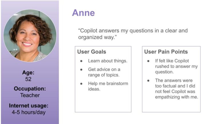 User Persona female 52